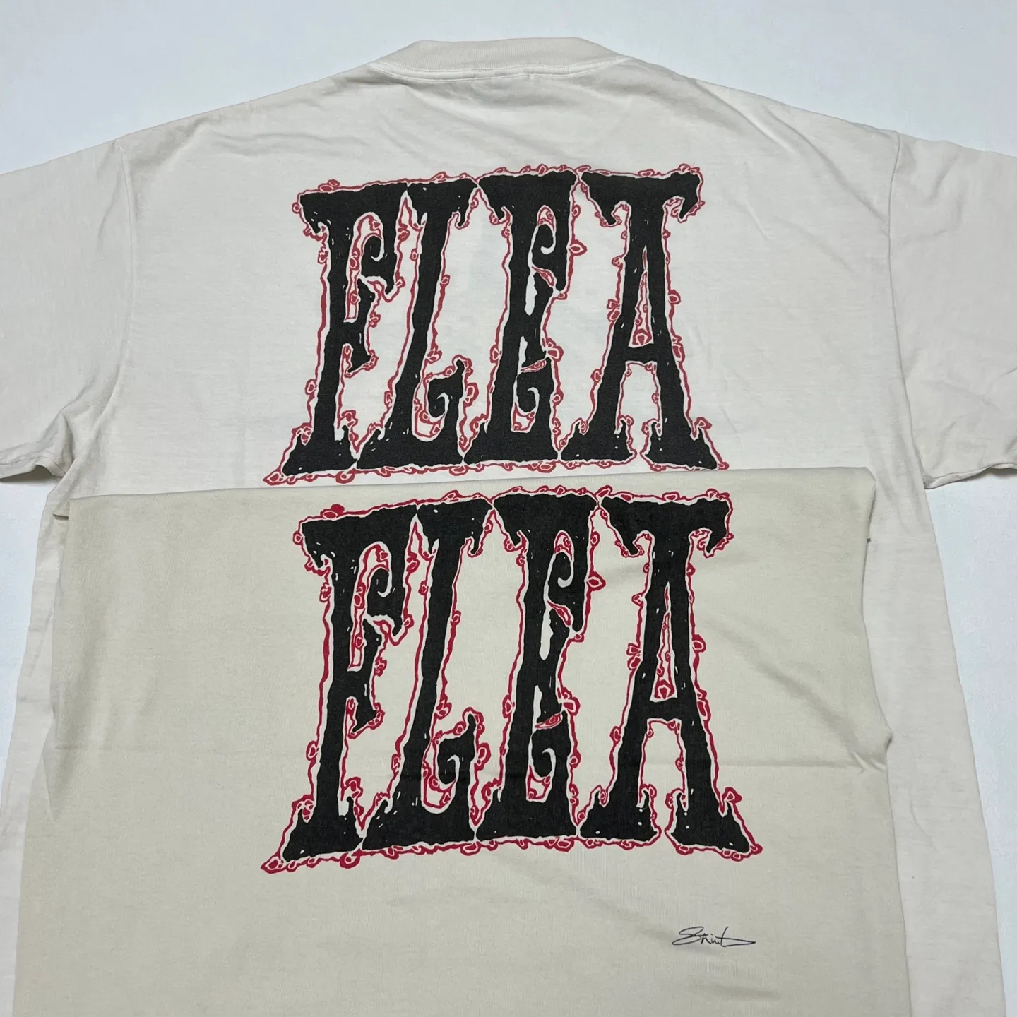 Printing sample comparison CACTUS PLANT FLEA MARKET x SAINT Mxxxxxx SUN SS TEE/WHT CPFM joint model Four-eye sun printed short sleeves off-white S-XL